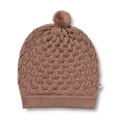 Wheat Ezel knitted Hat - Berry dust